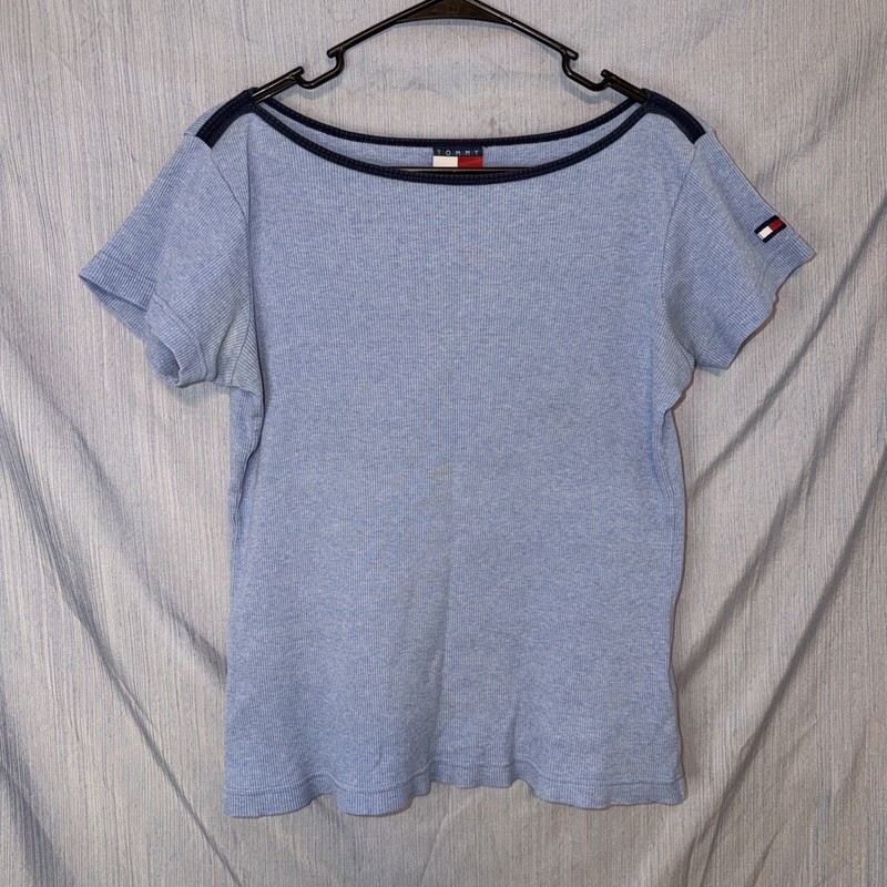 Tommy Hilfiger Y2K L Ribbed Boatneck Some discoloration, See Pics