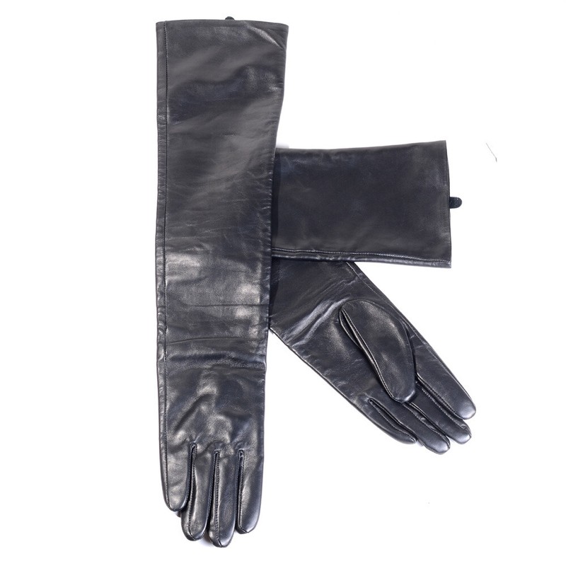 60 70 80cm Men’s Male 100% Real leather Punk Party Dancing Opera/Long Gloves