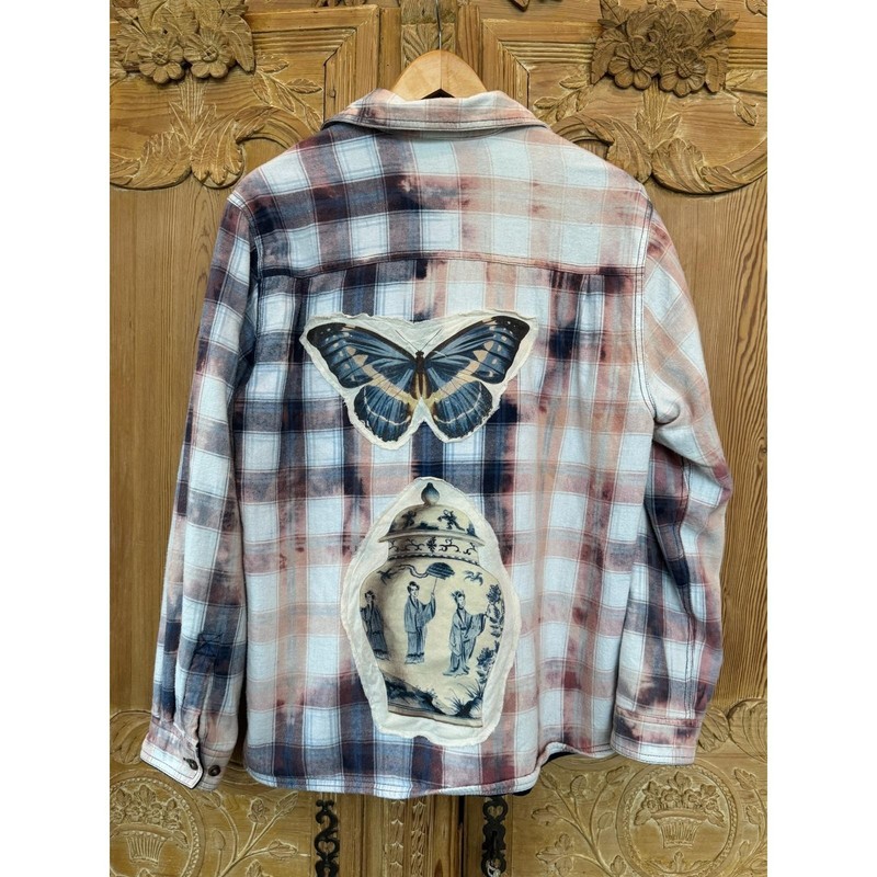 Upcycled Fleece-lined Flannel Butterfly Vintage Patchwork gallery