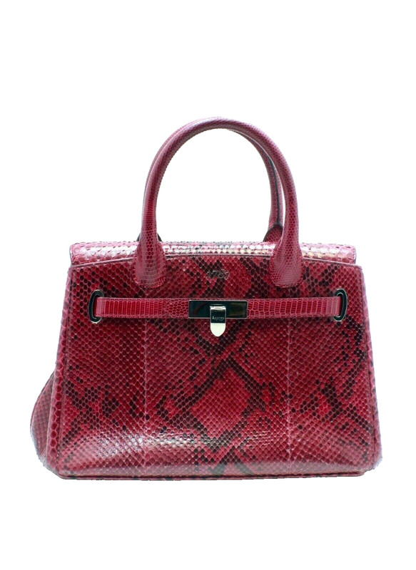 ASPREY PYTHON HAND SHOULDER BAG