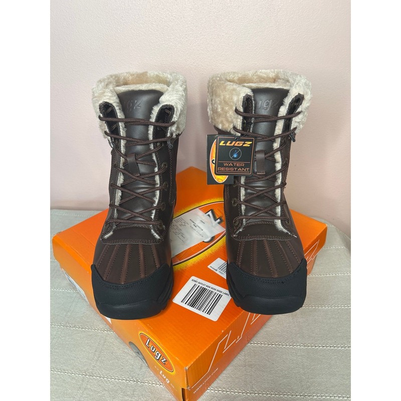 Lugz Women's Tambora 6 Inch Boot Red-Brown Black Cream Size 8 M Faux Fur gallery