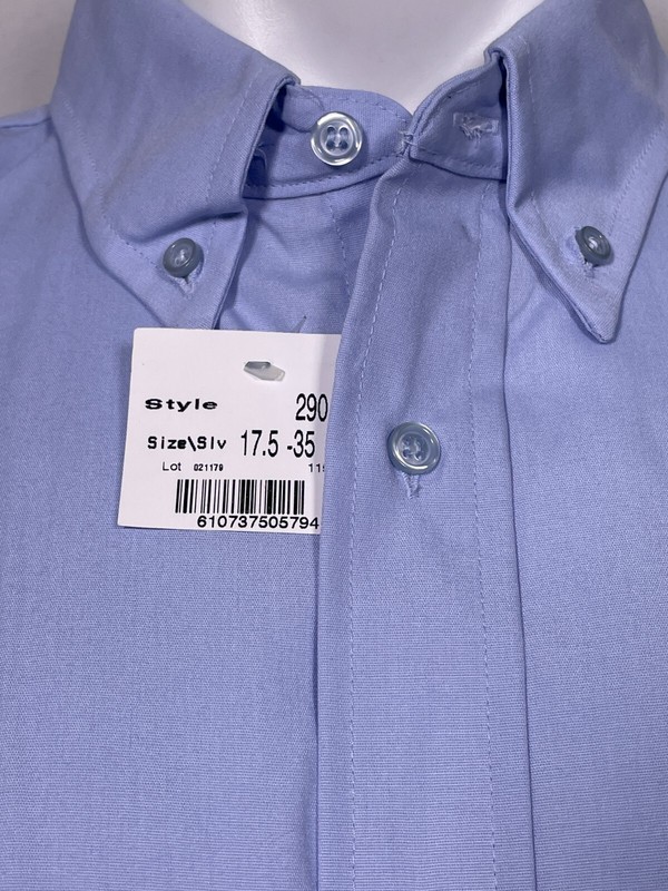 Elbeco Post Regulation Blue Button Down Uniform Shirt Men's 17.5 34/35 NWT gallery