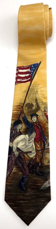 Polo Ralph Lauren Silk Tie Revolutionary War American Flag Patriotic Americana
