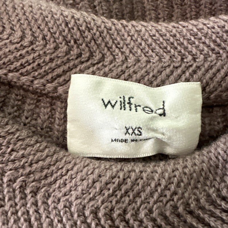 Aritzia Wilfred Sweater Vest Womens XXS Mauve Palmier Mock Neck Sleeveless Wool gallery