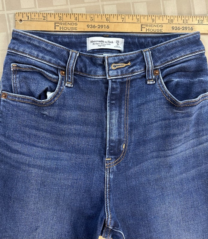 Abercrombie | W0/25 Regular | Dark Blue | The Super Skinny Ankle High Rise gallery