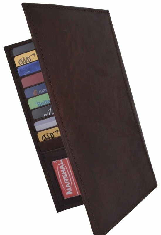 Genuine Leather Credit Card Holder Wallet 19 Card Slots + 1 ID Window gallery