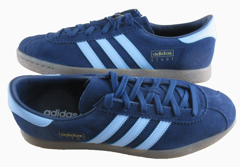 Adidas Originals Men's STADT Suede Indigo Navy Gum Sneakers Size 10.5 JQ9008 gallery