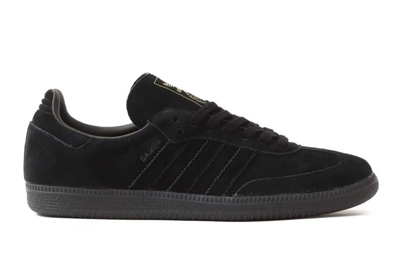 Adidas Men’s Samba OG Core Black Metallic Gold Suede Shoes JR0887 NEW