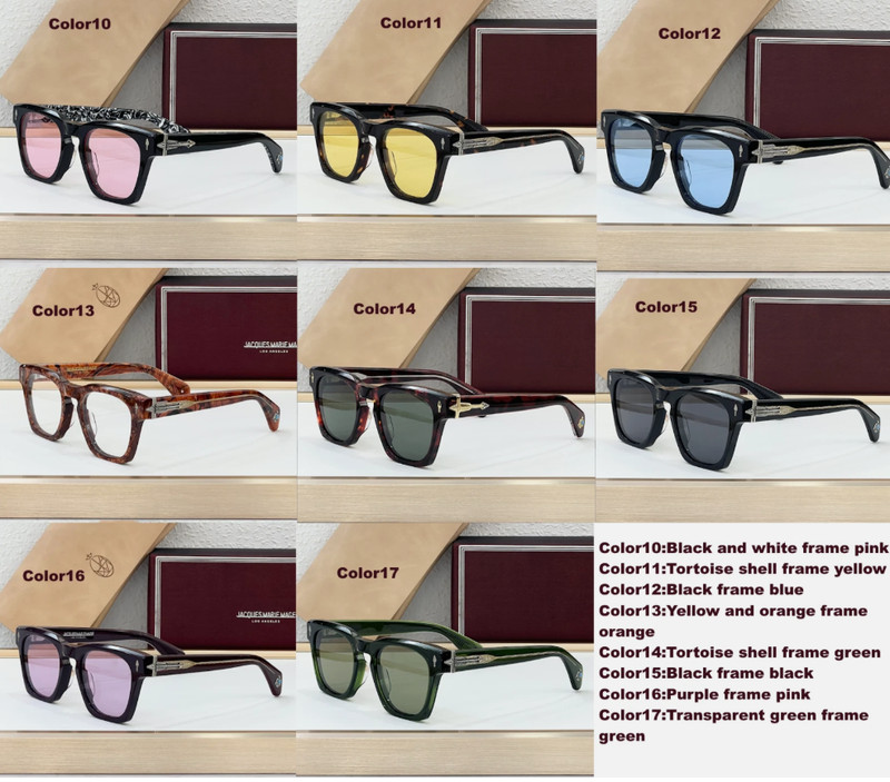 Jacques Marie Mage Zephirin Black Marble Temple Eyeglasses with Box 49-23 gallery