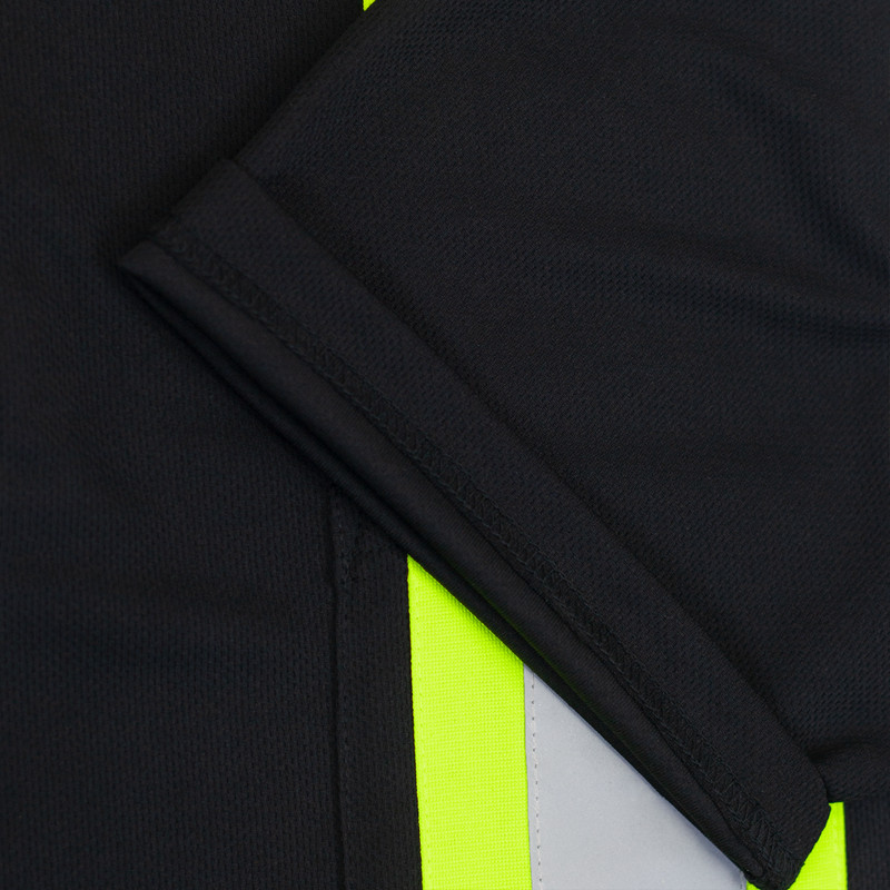 Hi-Vis Black Safety Workwear Short Sleeve Polo Shirt Two Tone Reflective Tape gallery