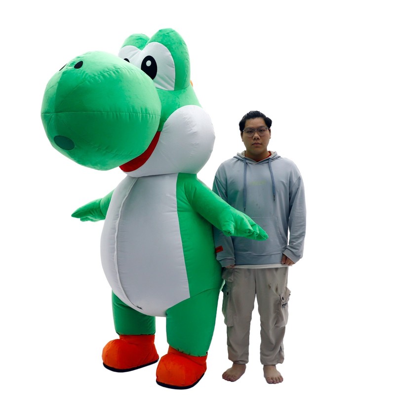 Giant Yoshi Inflatable Costume Plush Mascot Halloween Event Cosplay Party Outfit