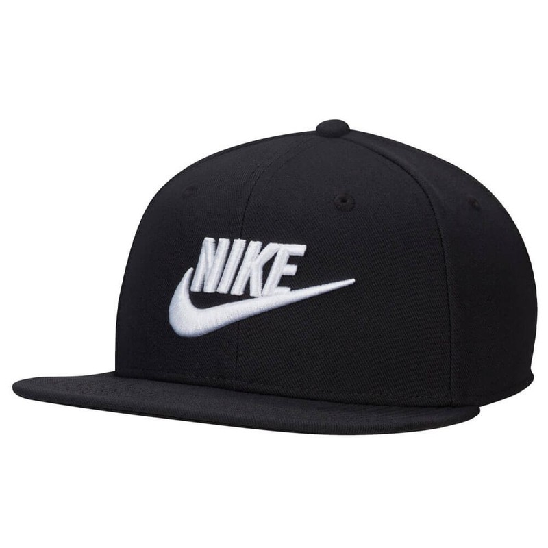 Nike Men Dri-FIT Pro Structured Futura Golf Cap Black/Black/Black/White – FW25