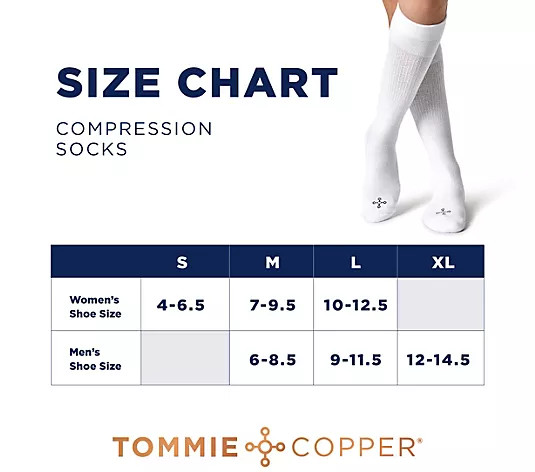 Tommie Copper Basic 6Pk Snugstay WOTC Compression Socks - X-Large gallery