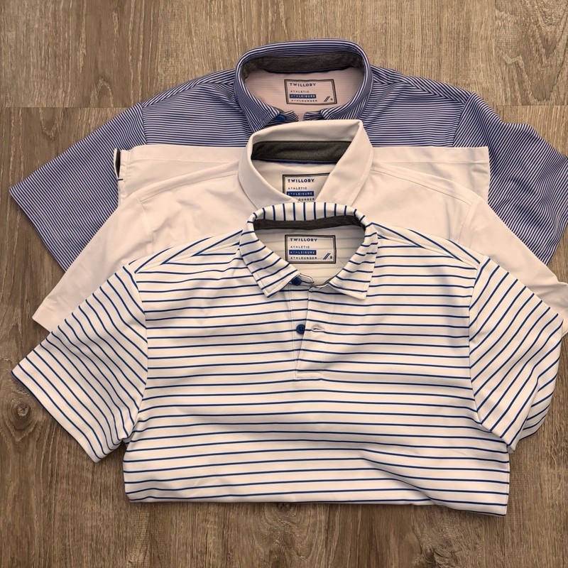Twillory Athleisure Golf Polo 3 Shirts EUC Small