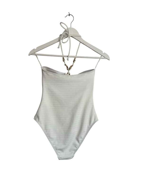 Monsoon New Swimsuit Accessorize White Halter Neck Chain Size 8 gallery