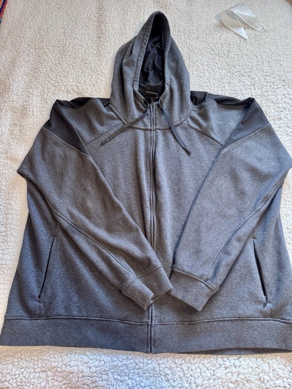 Nike Dri-FIT Men’s Full-Zip Hooded Hoodie w/ Pockets Gray XL