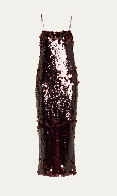 Avec les filles – wine red sequin dress NWT