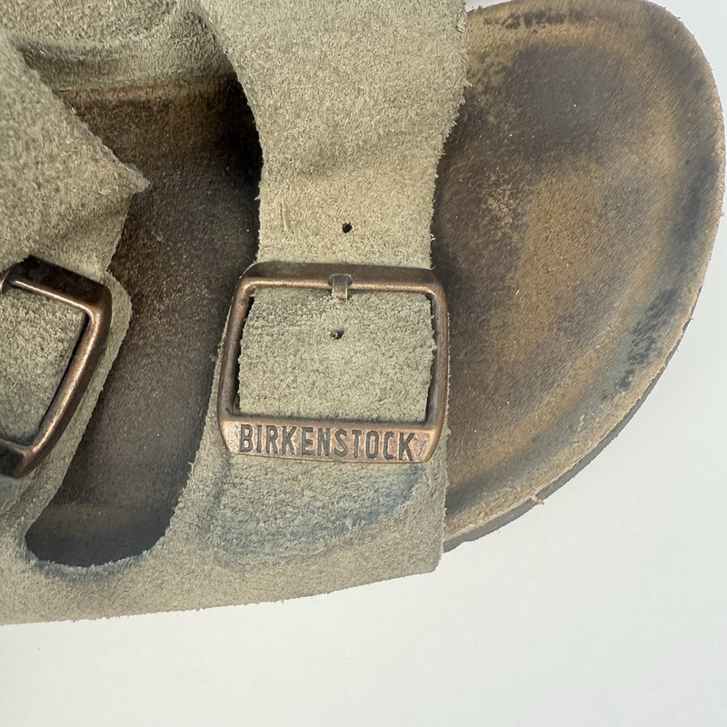 Birkenstock Arizona Taupe Suede Leather Soft Footbed Size Unknown See Notes gallery