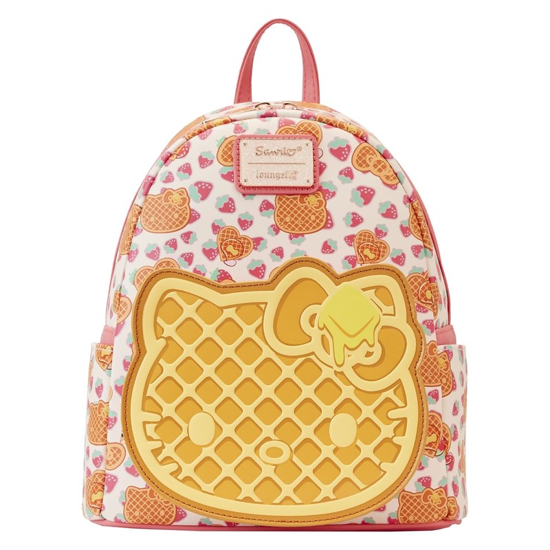 🧇 Loungefly Sanrio Hello Kitty Breakfast Waffle Mini Backpack + Wallet NWT