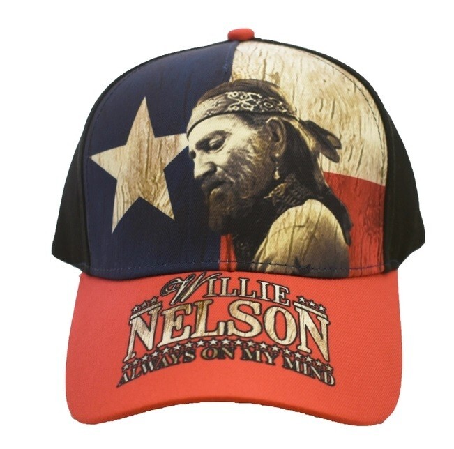 New Willie Nelson Always On My Mind Baseball Hat Cap Gift with Texas Flag