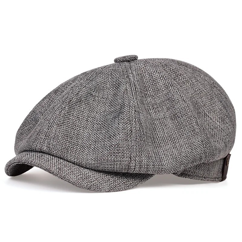 Vintage Newsboy Cap Gatsby Hat Classic 8 Panel Flat Ivy Cabbie Driver Cap gallery