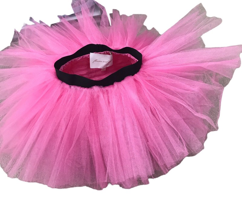 Flowers And Ruffles Girls Dolly Short Puffy Tulle Skirt Candy Pink Size 1-2 Yrs