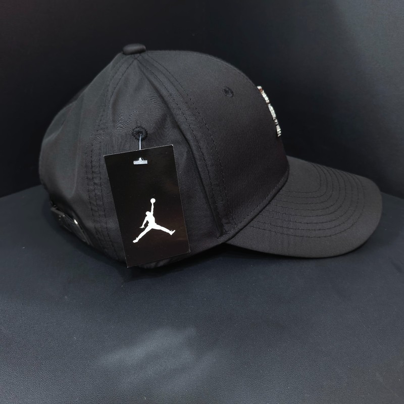 Jordan Black Adjustable Baseball Cap Metallic Black Logo gallery