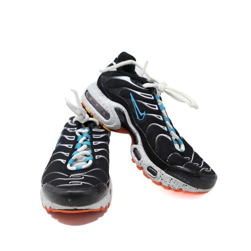 Nike TN Air Max Plus GS Trainers Black Orange Blue CD0609-014 Youth 4Y Women 5.5