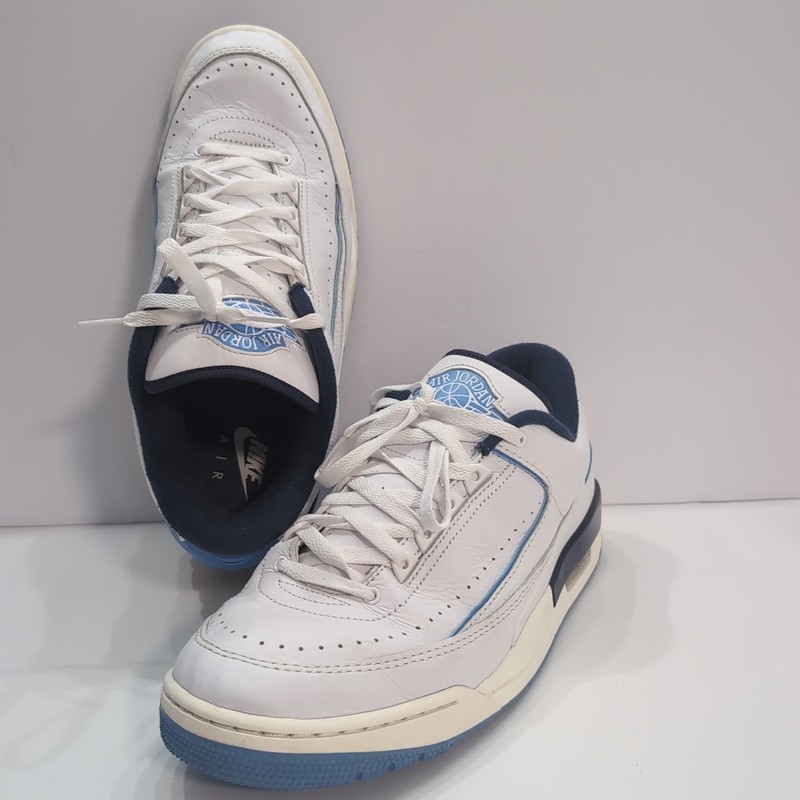 Nike Jordan 2 / 3 UNC White / University Blue Mens 11 FD0383-144 Low Tar Heels