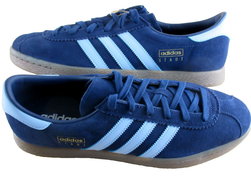 Adidas Originals Men's STADT Suede Indigo Navy Gum Sneakers Size 10.5 JQ9008 gallery