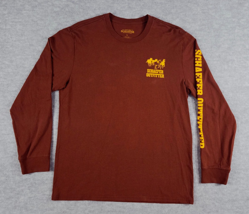Schaefer Outfitter Shirt Adult Large Brown Long Sleeve