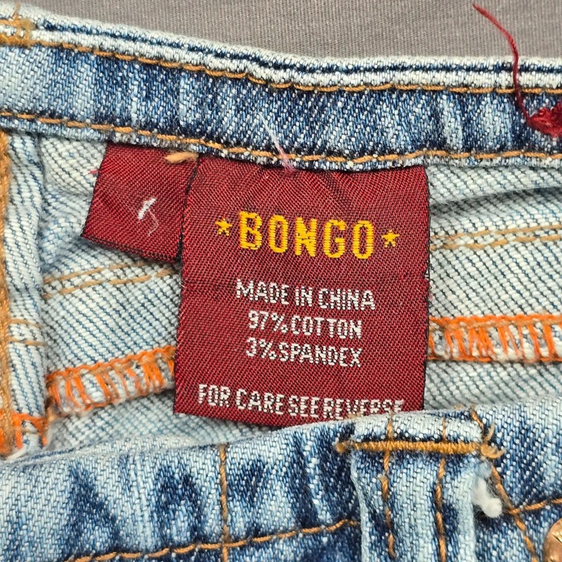 Vintage Y2K 90s Bongo Size 7 Lace-Up Low Rise Flare Jeans Festival Denim Boho gallery