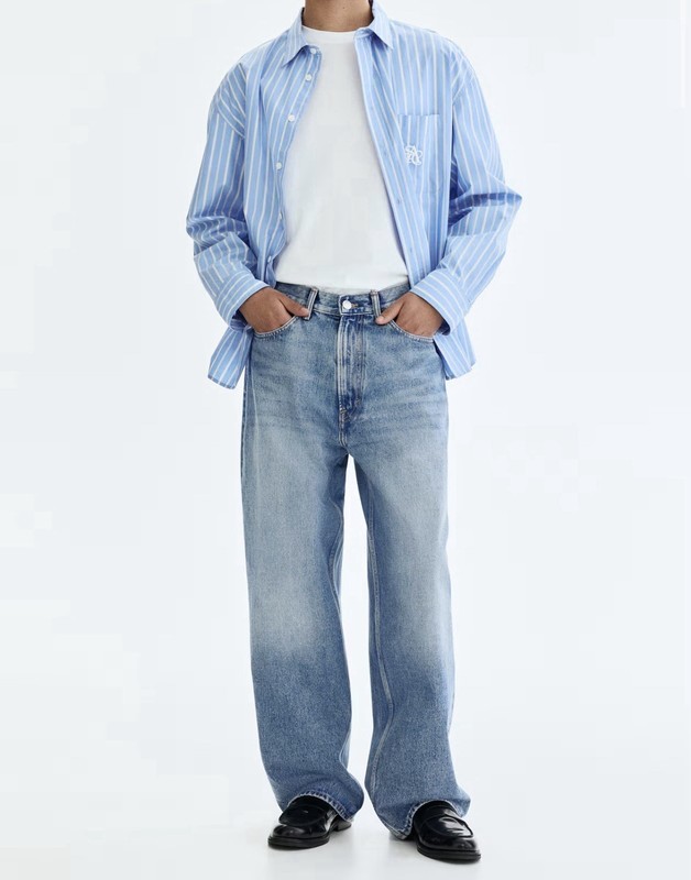 H&M Men's Fairfax Baggy Jeans Denim Blue 29/32 gallery