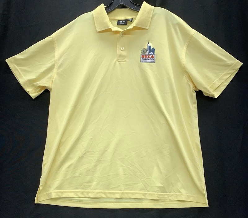 NECA Chicago Polo Shirt Akwa Classic Size X-LARGE October 3–6 ￼￼2020 Yellow USA