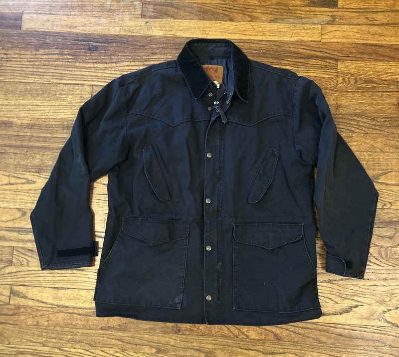 Schaefer outfitter jacket Style 202 Drifter coat, Size Large Black Full Zip USA
