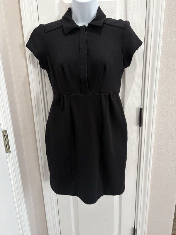 Diane von Furstenberg Black Bund Dress Size 8