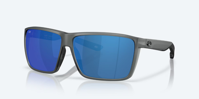 NEW Costa Del Mar RINCON II POLARIZED Sunglasses Smoke Crystal/ Blue Mirror 580P