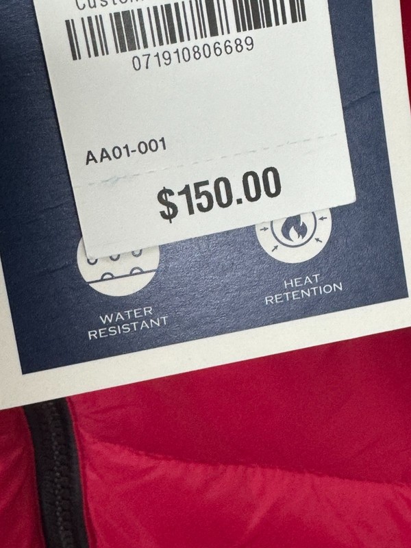 (NEW) $150 CLUB ROOM - PUFFER JACKET, RED, SIZE MEDIUM gallery