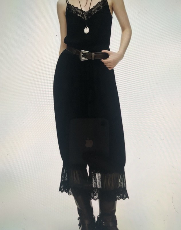 Black Lace Trim V-Neck Cropped Jumpsuit free people Anthropologie manufacture