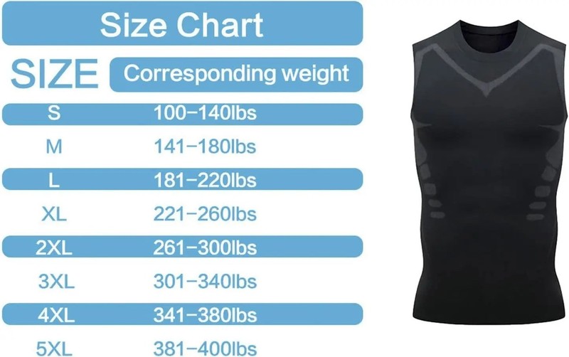 Men Compression Shirt Version Ionic Shaping Sleeveless Vest Sport Tank Top S-2XL gallery