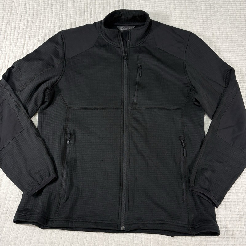 Triple Aught Design TAD Vortex Jacket Mens Large Black Polartec Grid Fleece