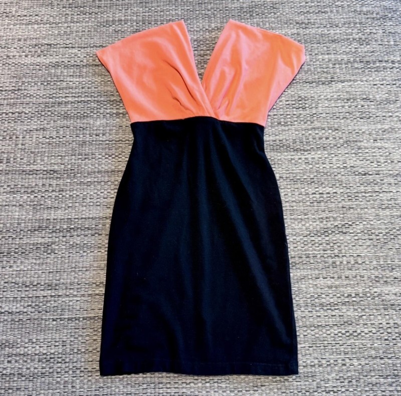 Neon colorblock bodycon mini dress