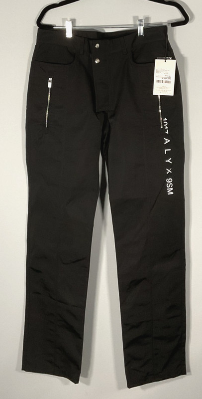 1017 ALYX 9SM Men’s Size 40 US 50 IT Black Logo Trousers NWT