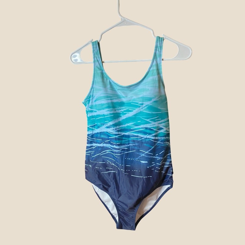 Blue Beach Wave Criss Cross Back One Piece swimsuit size small new without tag