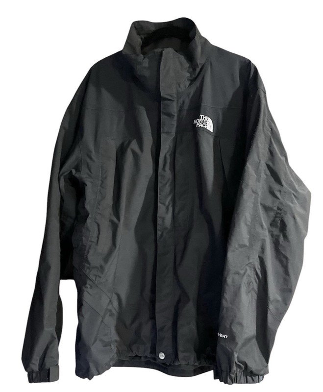 The North Face Mens Hyvent Jacket Black Performance Outdoor Hiking Coat Size L