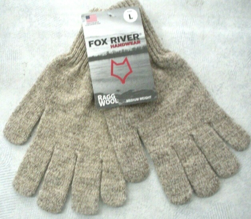 Fox River Mid Weight Ragg Glove , Fox River 9490, 1 Pair USA Made Large