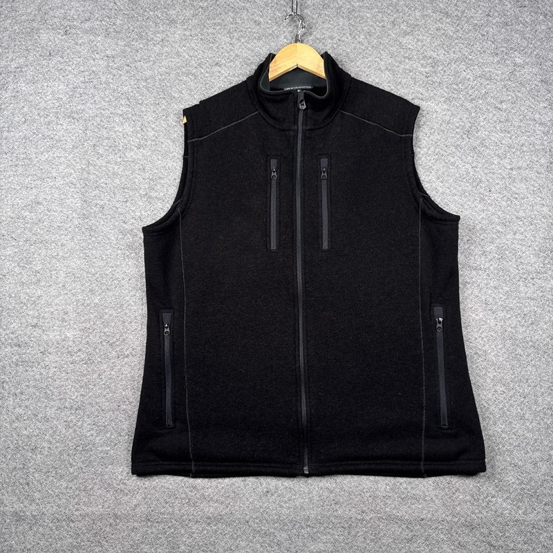 Kuhl Interceptr Fleece Vest Mens XL Black Full Zip Outdoors Gorpcore