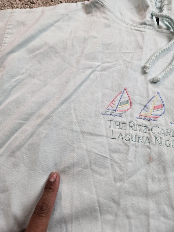 Vintage The Ritz-Carlton Laguna Niguel Hoodie Shirt Mens Large Blue 90s gallery