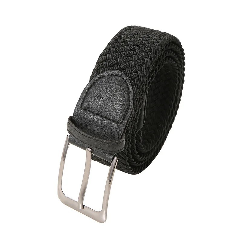 New Mens Women Stretch Belt Braided Elastic Casual Woven Canvas Fabric Belt