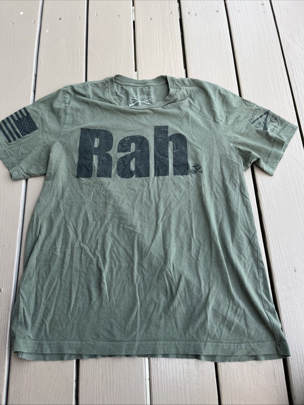 RAH Grunt Style USMC T-Shirt Short Sleeves Military Green Size XL